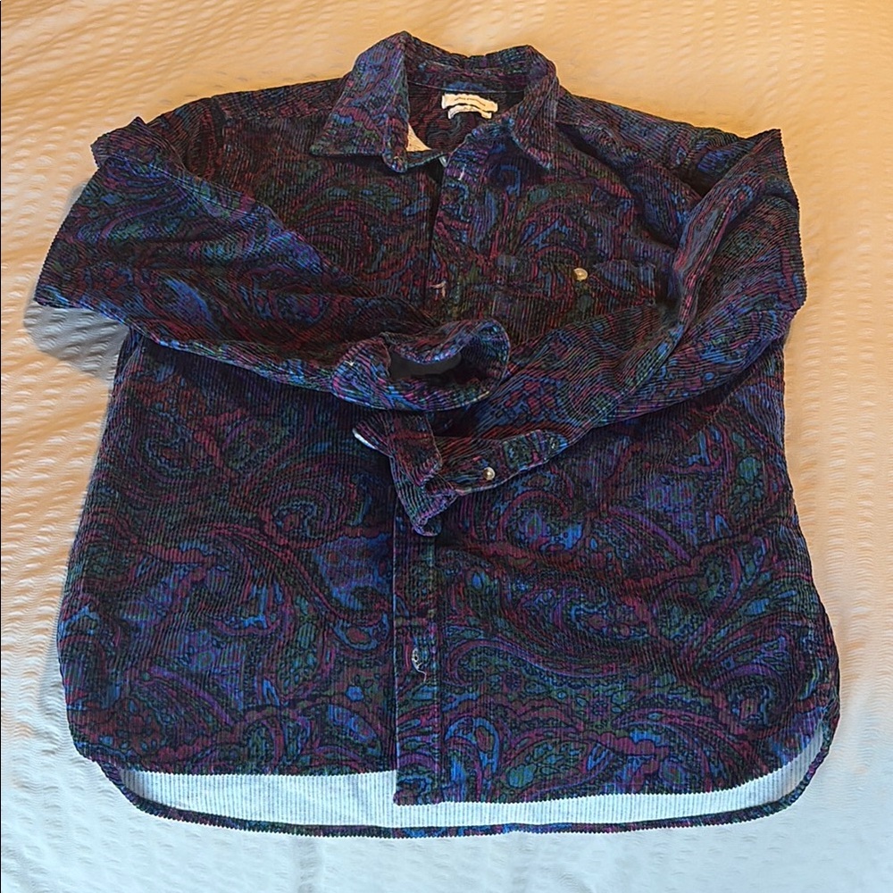 Urban Outfitters Vintage Style Multicolor Paisley Courdorouy Jacket